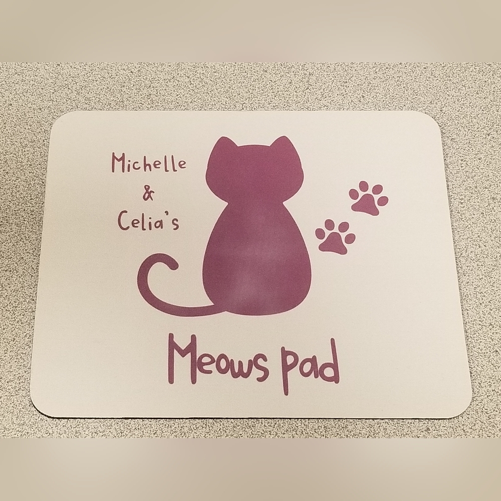 Personalized Cat Themed Mousepad